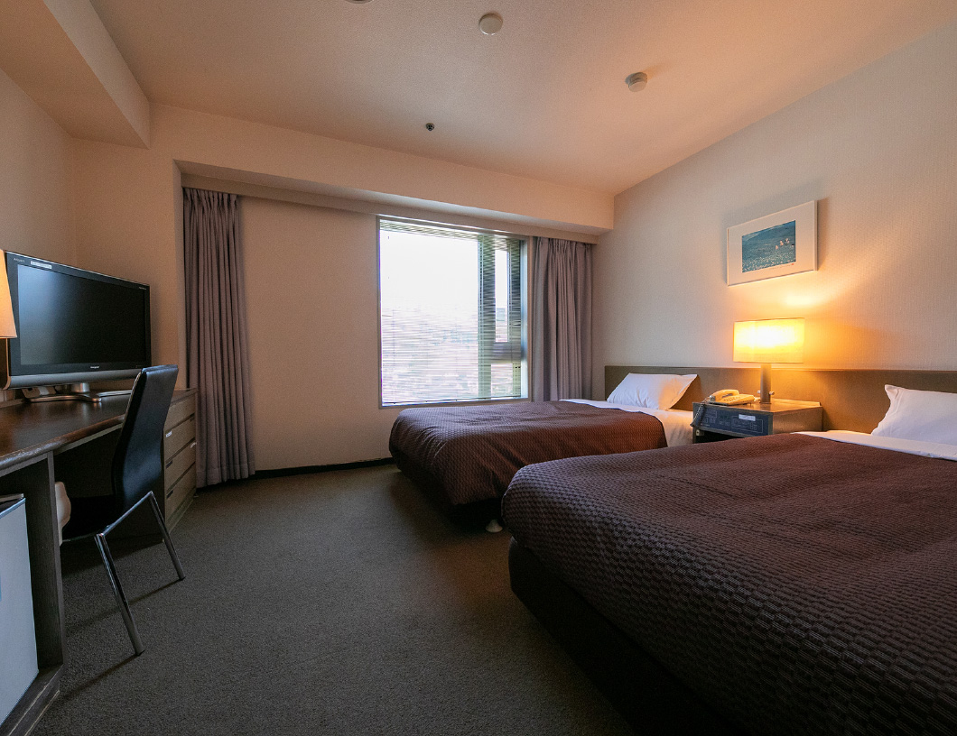 [City view] Western room／Compact twin room 16㎡/ non-smoking