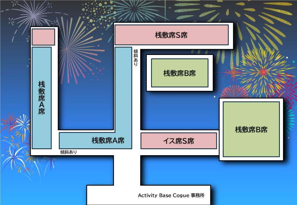【石彫公園Aエリア】【5枚】諏訪湖花火大会　有料観覧席　チケット 第77回諏訪湖祭湖上花火大会・くらすわ特別観覧席のご案内完売いたし